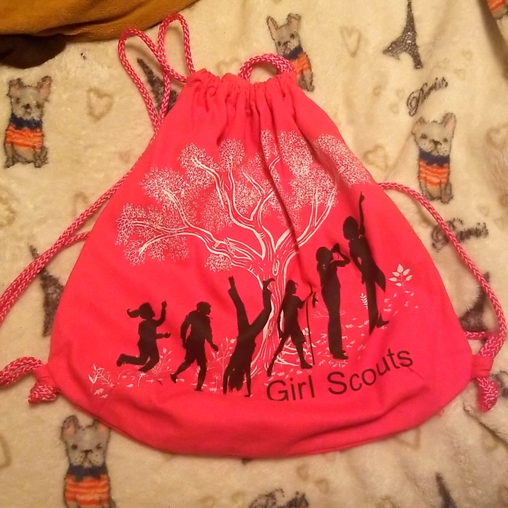 Girls scouts drawstring bag